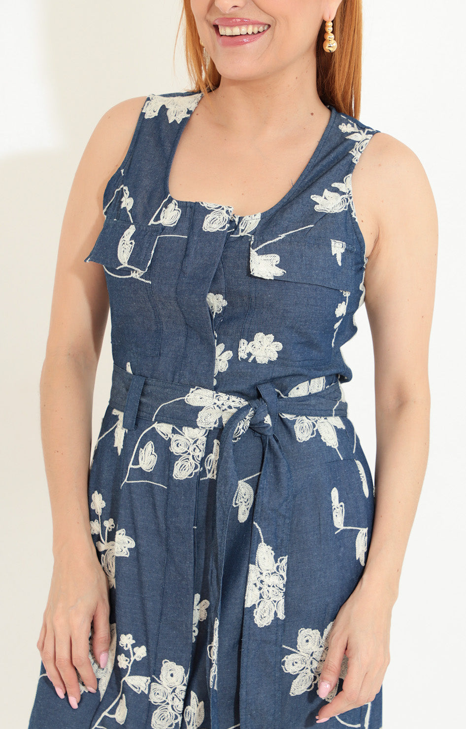 Vestido denim bordado - VESTIDO Boutiquemirel 