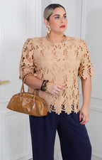 Blusa nude de guipiur