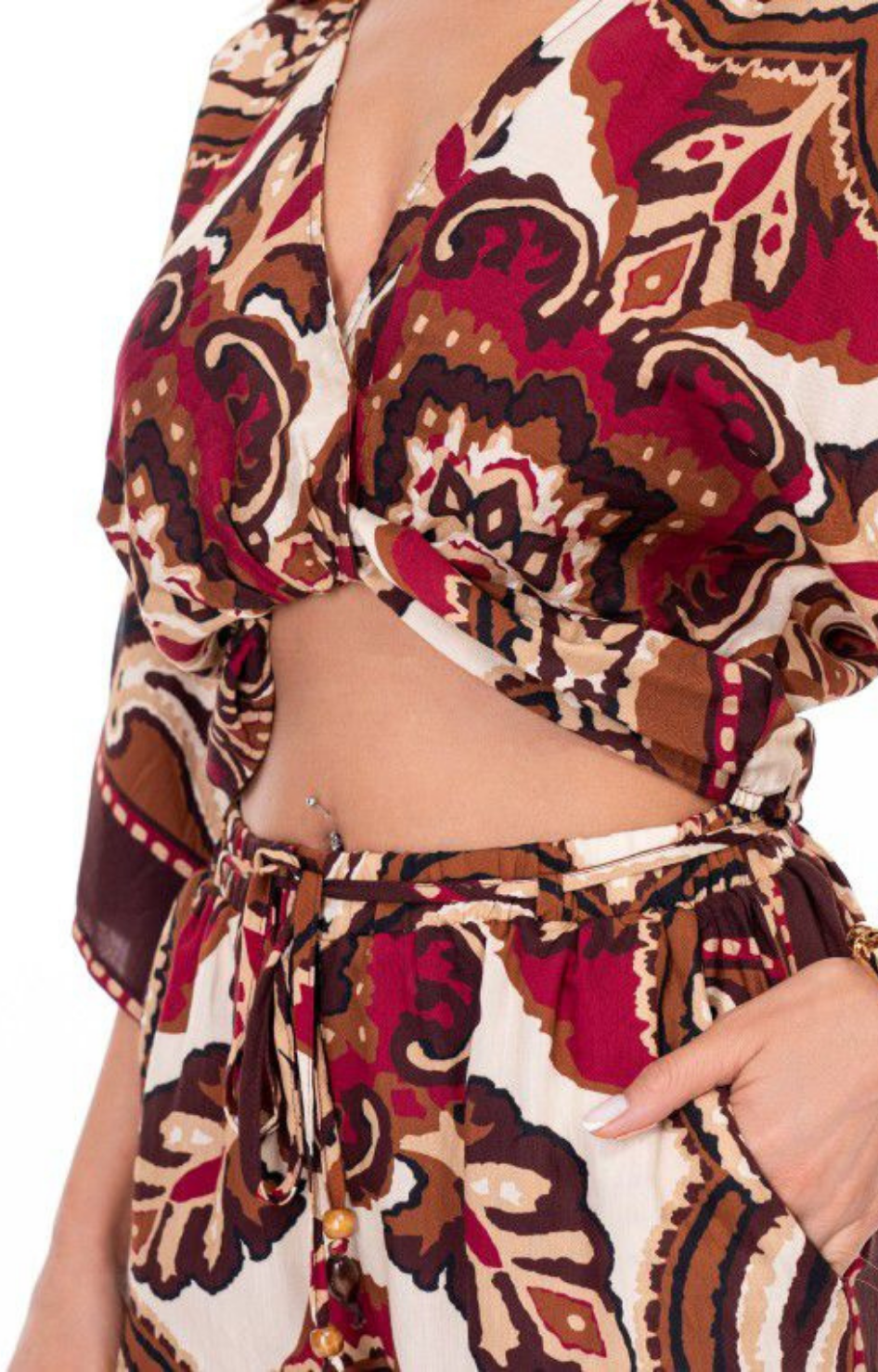 Conjunto rojo estampado