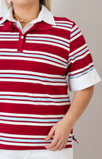 Blusa tipo polo a rayas