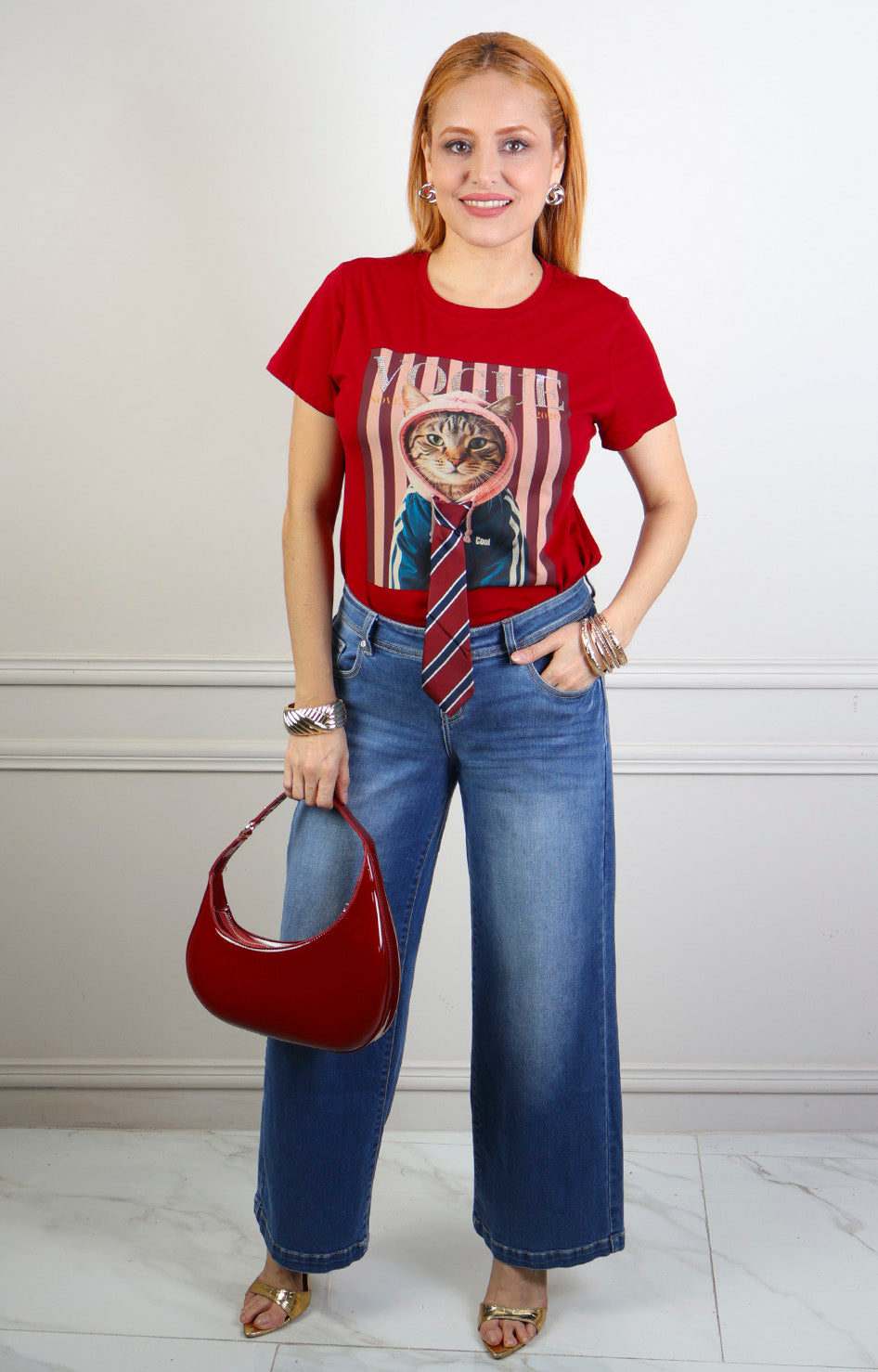 Blusa estampado gráfico 3D