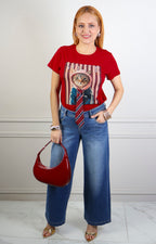 Blusa estampado gráfico 3D