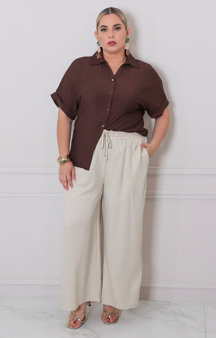 Pantalòn liso con elàstico - PANTALON CURVY Boutiquemirel 