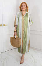 Vestido satinado camisero