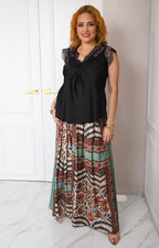 Pantalón con estampado boho