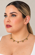 Collar de piedra natural negro de Boutiquemirel, diseño elegante con cuentas oscuras y acabado artesanal
