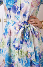 Vestido camisero con estampado floral