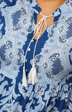 Vestido con estampado floral y mangas largas