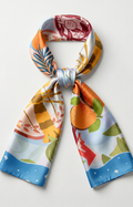 Mascada azul estampado