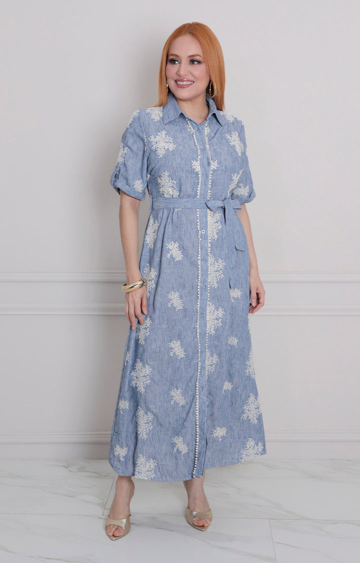 Vestido estampado con lazo - VESTIDO LARGO REGULAR Boutiquemirel 
