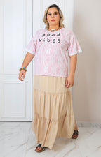 Blusa estampada good vibes