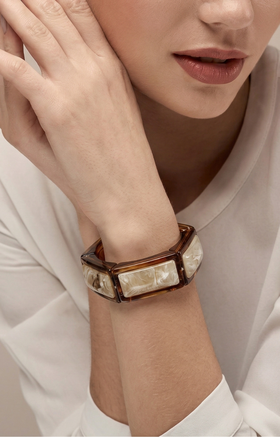 Pulsera de Resina Ámbar Café - PULSERA Boutiquemirel 