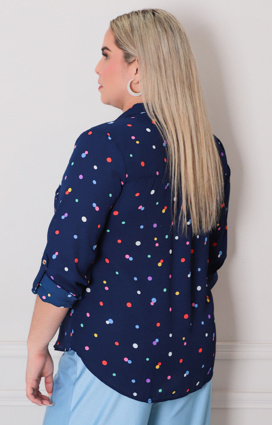 Blusa estampada con mangas - BLUSAS CURVY Boutiquemirel 