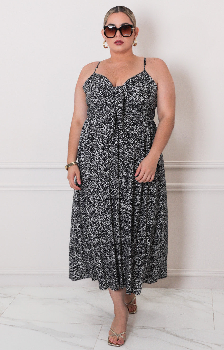 Vestido estampado con apertura - VESTIDO LARGO CURVY Boutiquemirel 