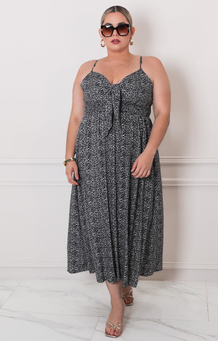 Vestido estampado con apertura - VESTIDO LARGO CURVY Boutiquemirel 