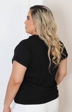 Blusa lisa estampada