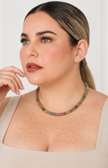 Collar fino de piedra natural multicolor