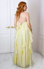 Vestido amarillo con volantes