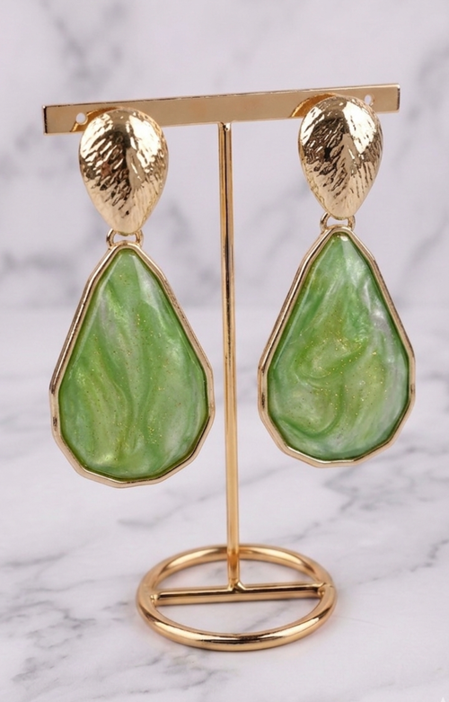 Arete colgantes gota nácar