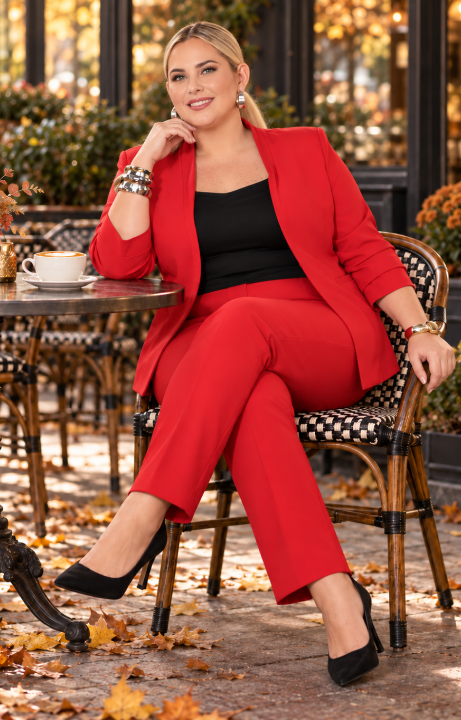 Conjunto sastre rojo