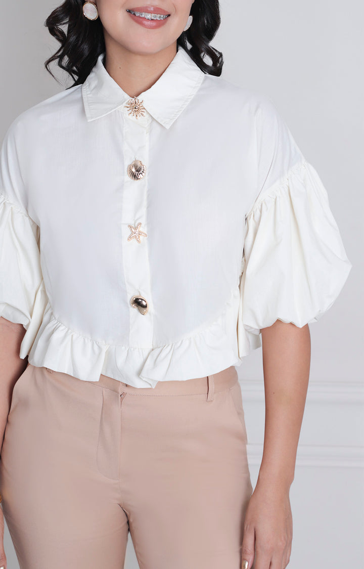 Blusa con manga globo - BLUSAS REGULAR Boutiquemirel 