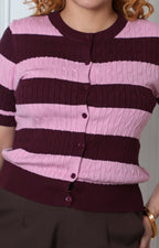 Cardigan de rayas con botones