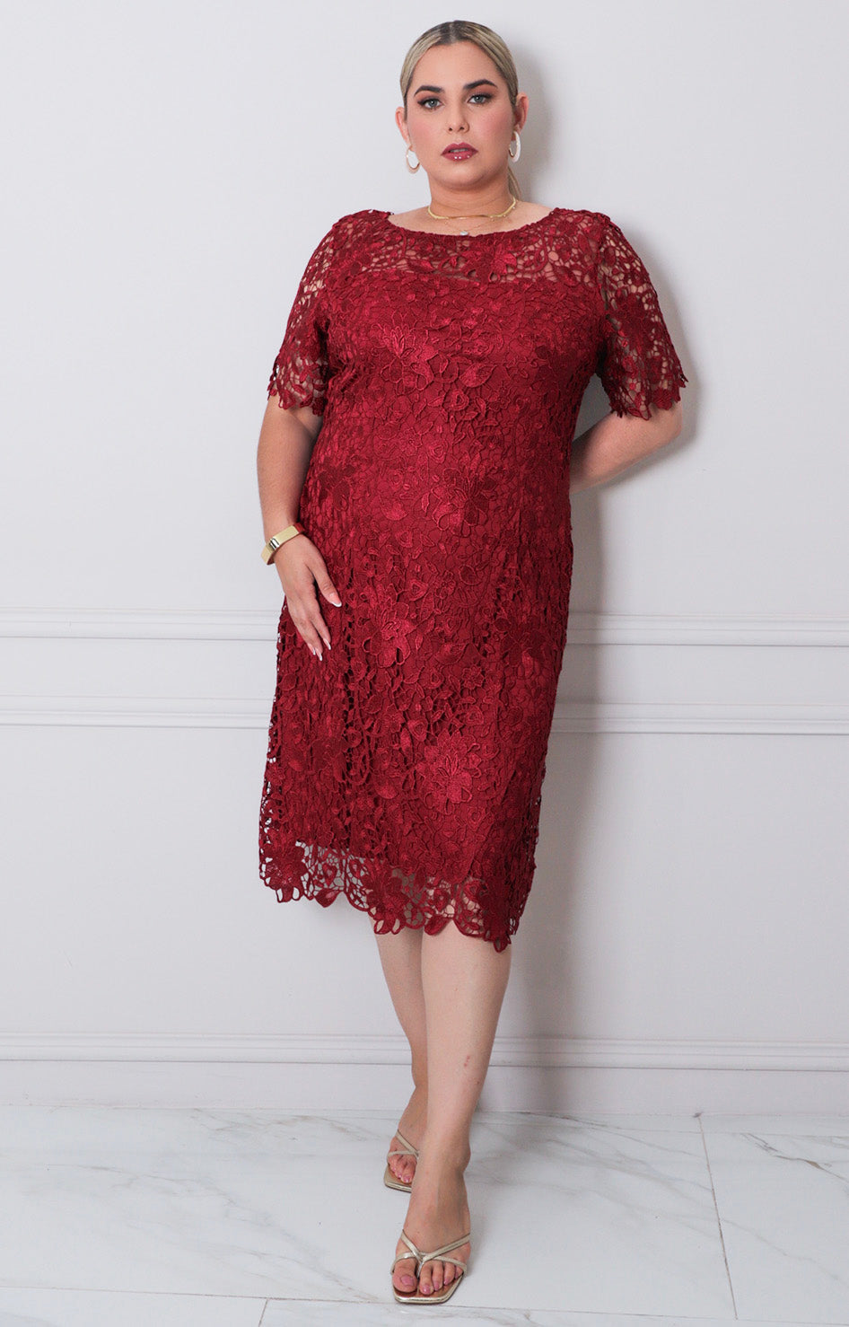 Vestido vino de guipiur - VESTIDO XL Boutiquemirel 