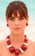 Set de collar y aretes de cuentas grandes - SET COLLAR Boutiquemirel 