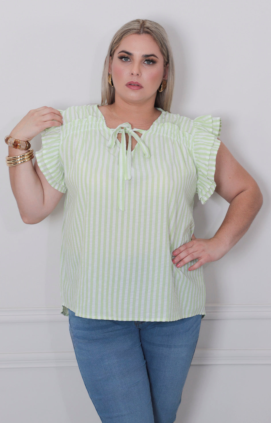 B*2-26*ANGELA*T51314WX*VERDE - BLUSAS CURVY Boutiquemirel 