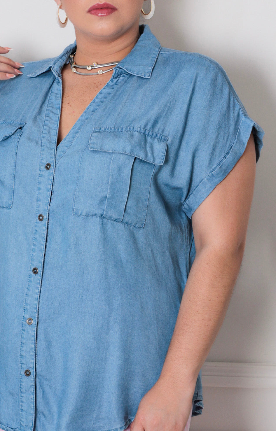 Blusa de mezclilla - BLUSAS CURVY Boutiquemirel 