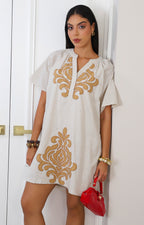 Vestido corto con estampado