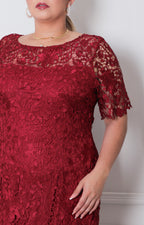 Vestido vino de guipiur - VESTIDO XL Boutiquemirel 