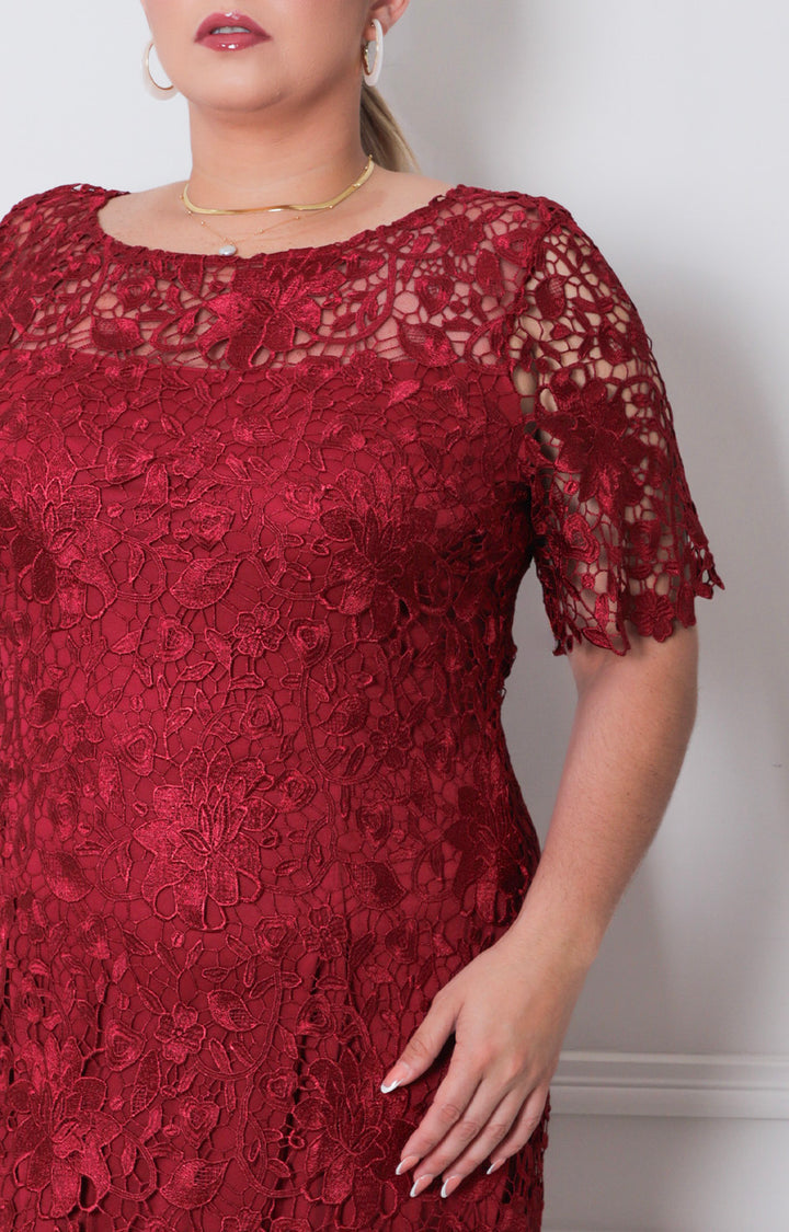 Vestido vino de guipiur - VESTIDO XL Boutiquemirel 