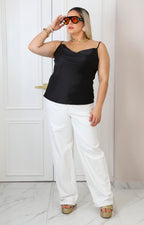 Blusa satinada de tirantes