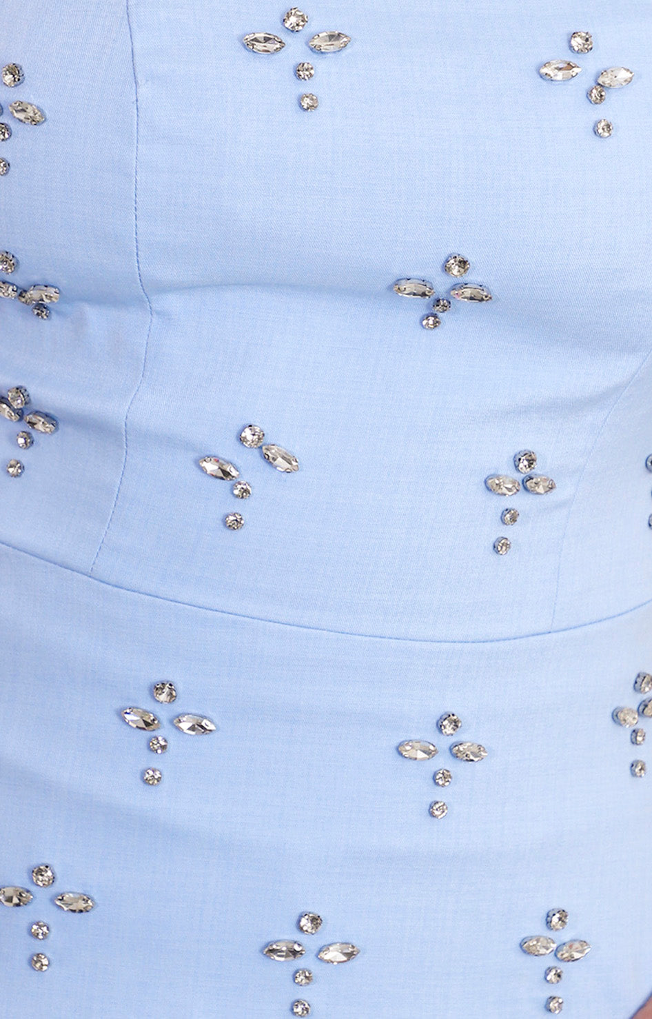 Blusa strapless con pedrería