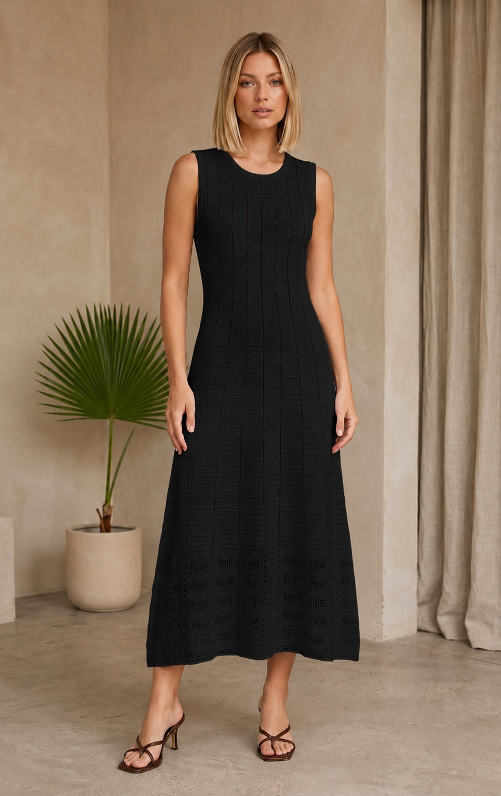 Vestido tejido - VESTIDO LARGO REGULAR Boutiquemirel 