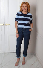 Cardigan de rayas con botones