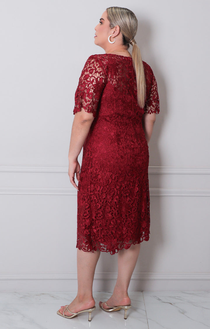 Vestido vino de guipiur - VESTIDO XL Boutiquemirel 