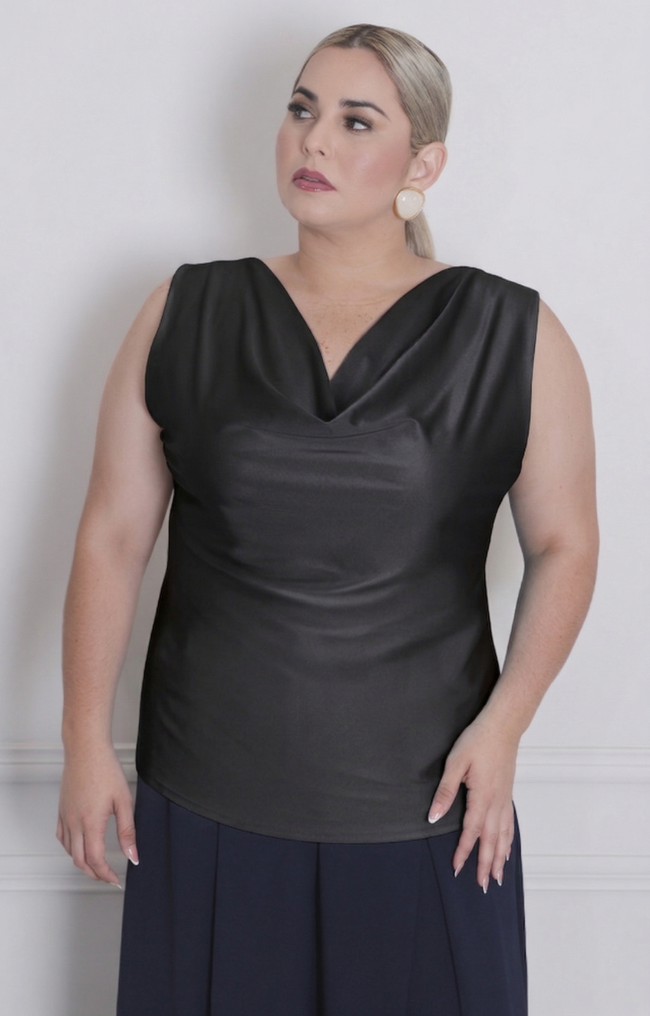 Blusa cuello hamaca - BLUSAS CURVY Boutiquemirel 
