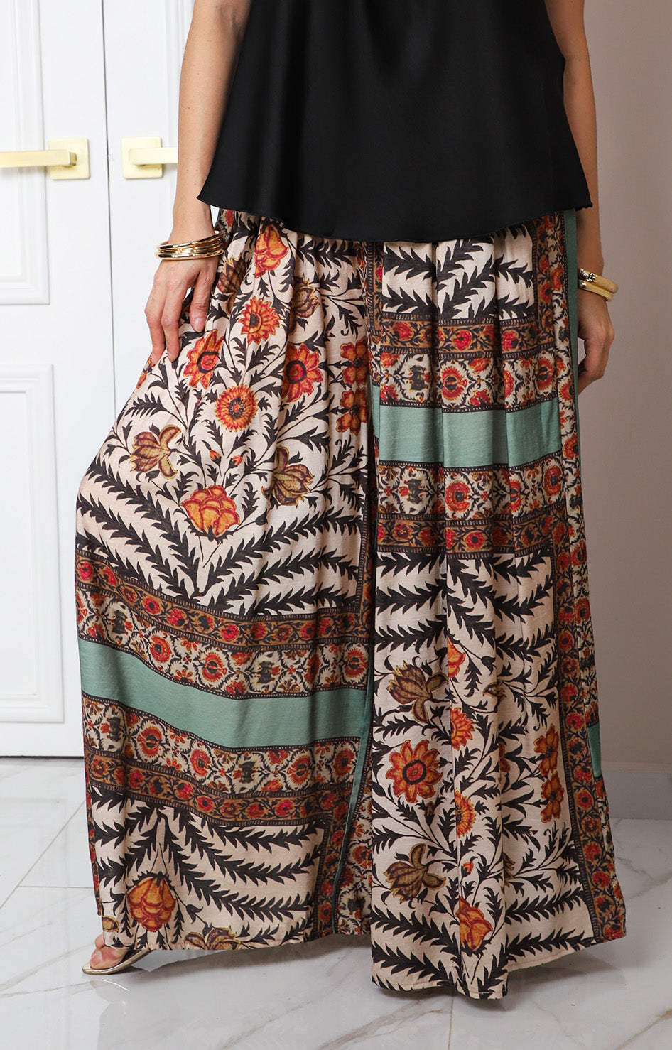 Pantalón con estampado boho