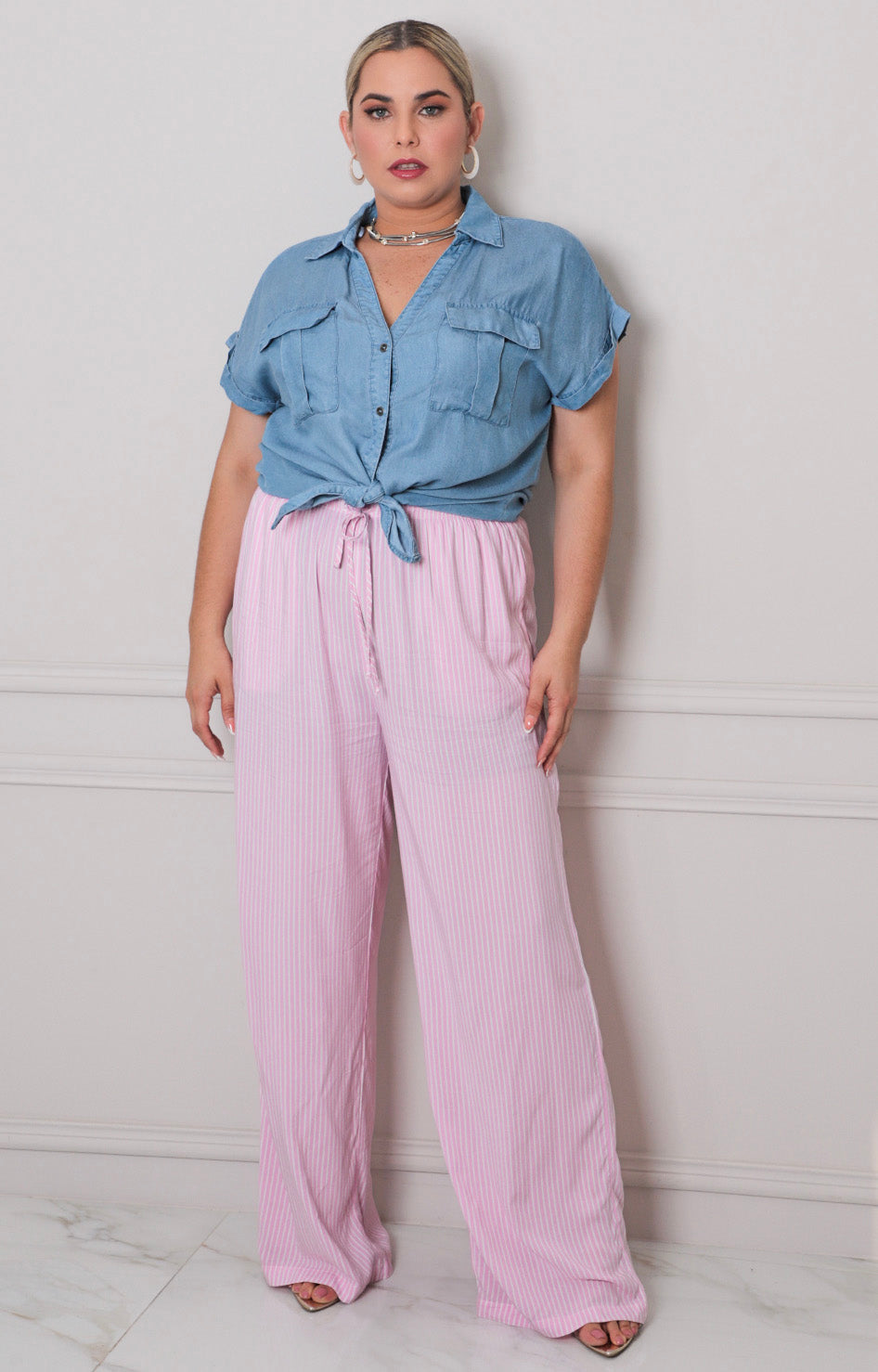 Pantalòn de raya - PANTALON CURVY Boutiquemirel 