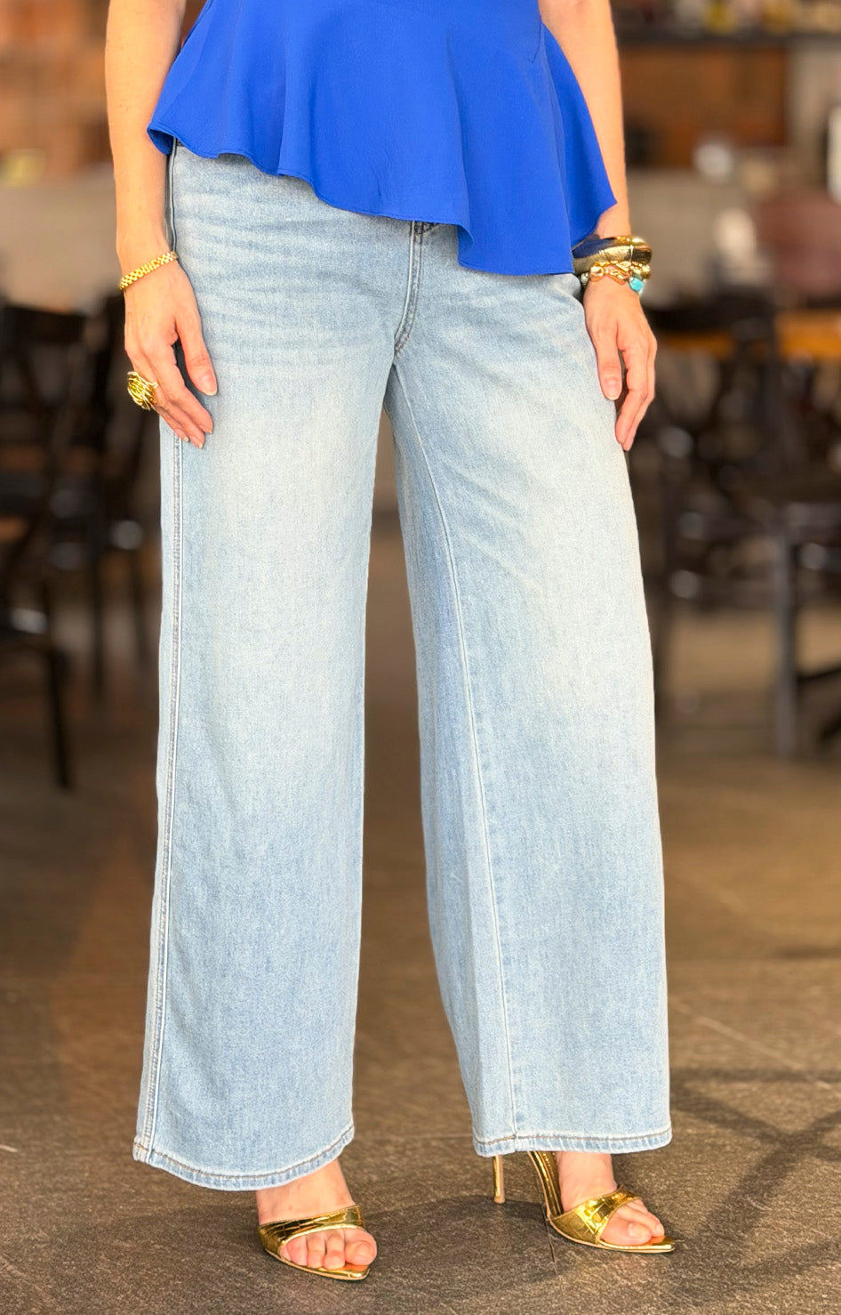 Pantalón de mezclilla con accesorio - PANTALON MEZCLILLA REGULAR Boutiquemirel 