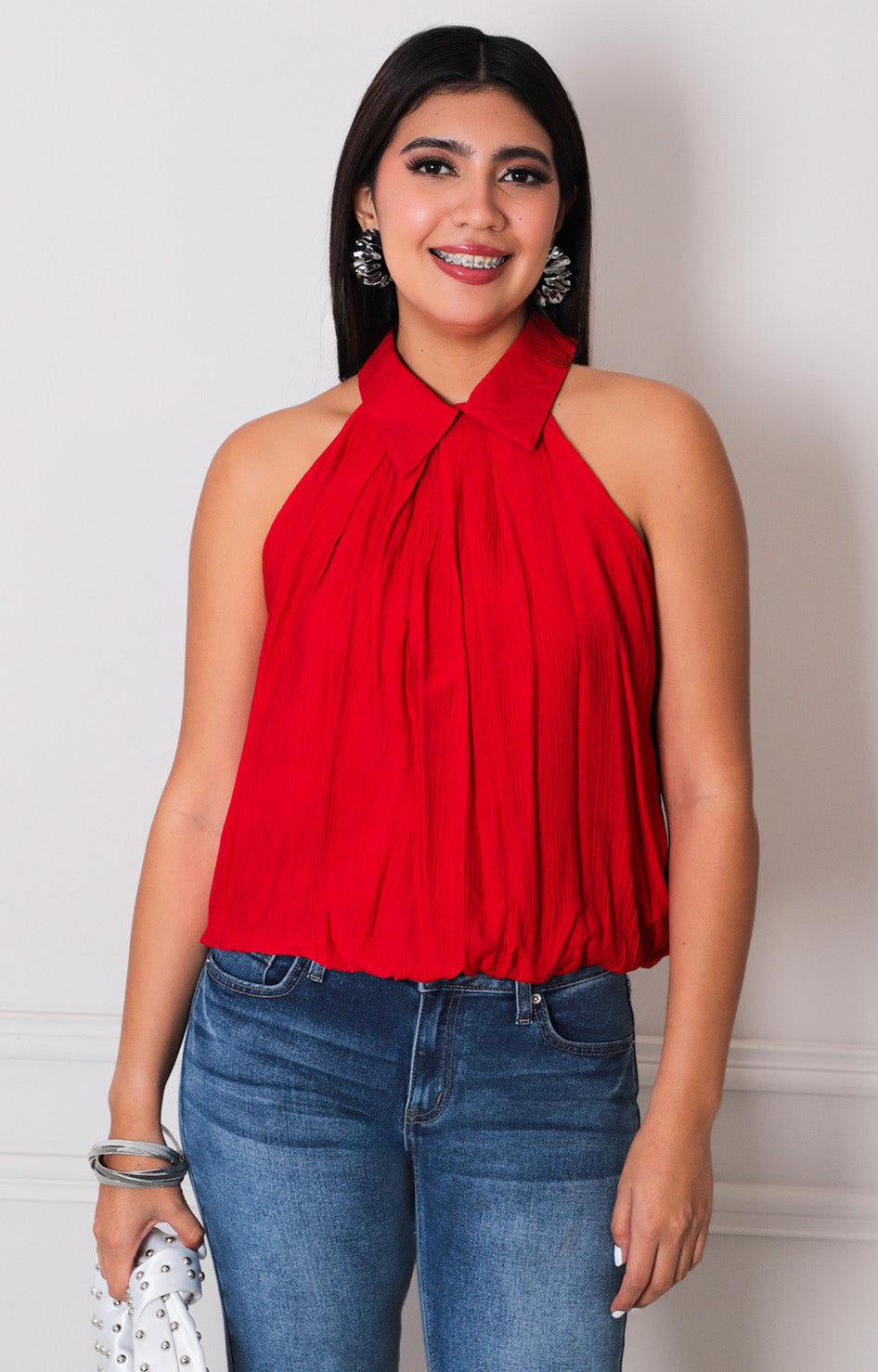 Blusa blanca halter - BLUSAS REGULAR Boutiquemirel 