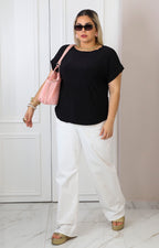 Blusa básica de corte relajado