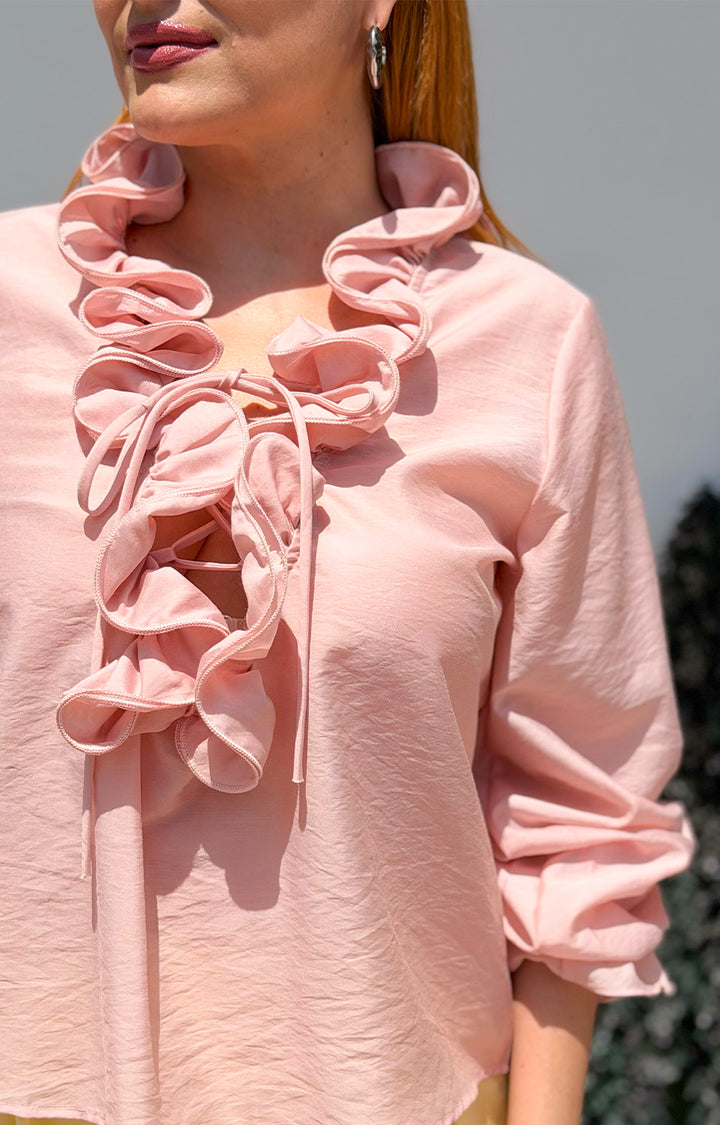 Blusa con detalle 3D - BLUSAS REGULAR Boutiquemirel 