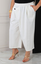 Pantalón culotte blanco