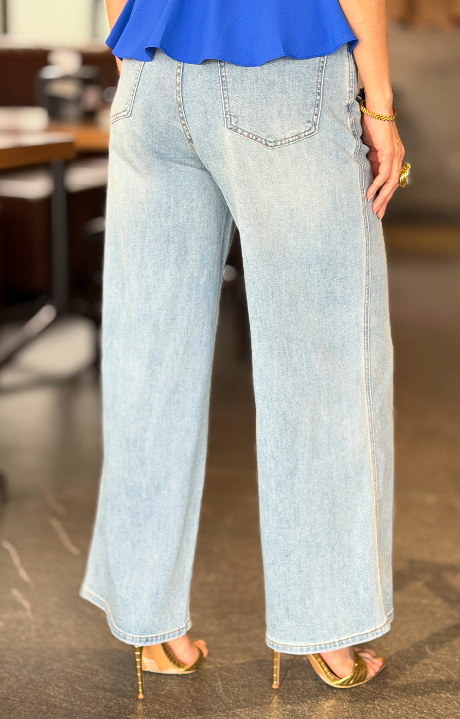 Pantalón de mezclilla con accesorio - PANTALON MEZCLILLA REGULAR Boutiquemirel 