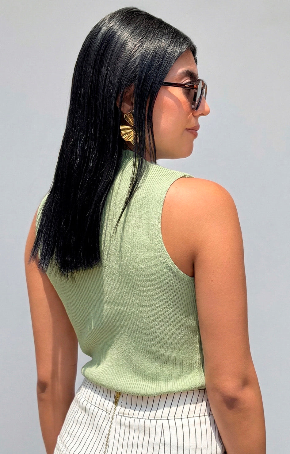 Blusa halter con detalle dorado - BLUSAS REGULAR Boutiquemirel 