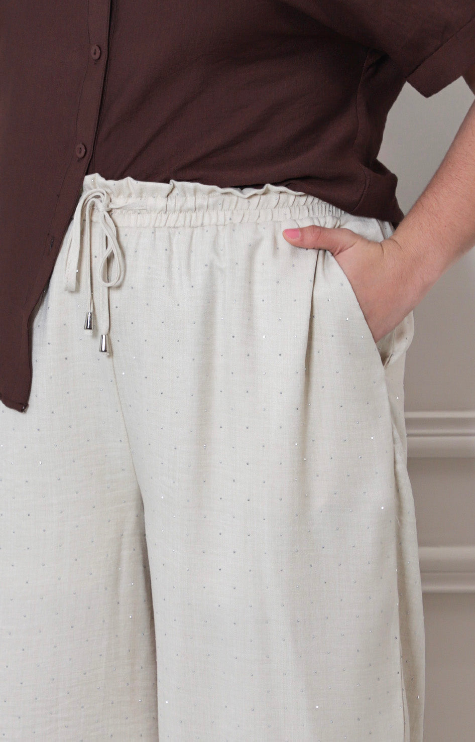 Pantalòn liso con elàstico - PANTALON CURVY Boutiquemirel 