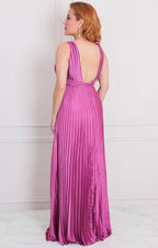 Vestido morado con olanes - VESTIDO LARGO REGULAR Boutiquemirel 